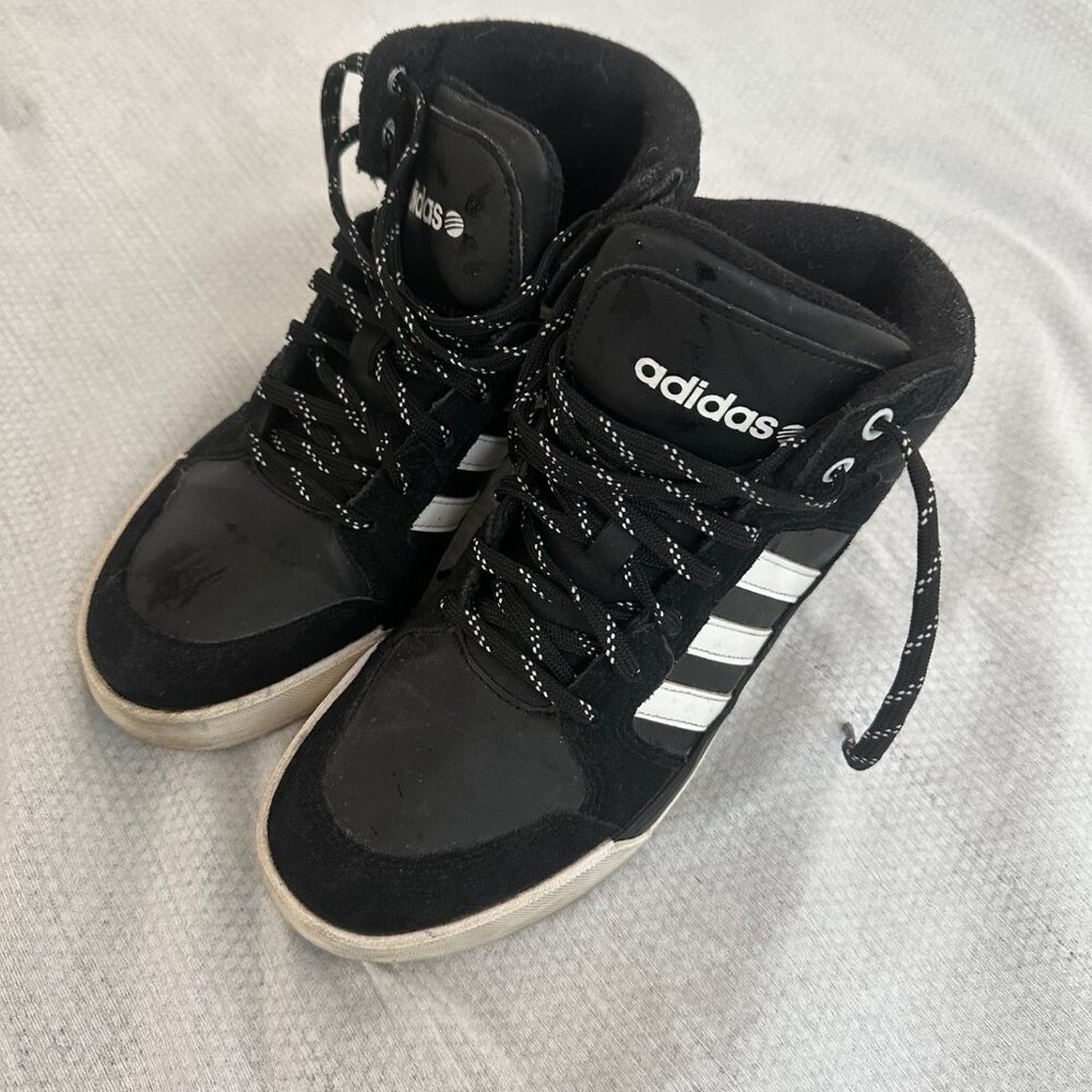Women Adidas Black High Top Sneakers Size US6.5